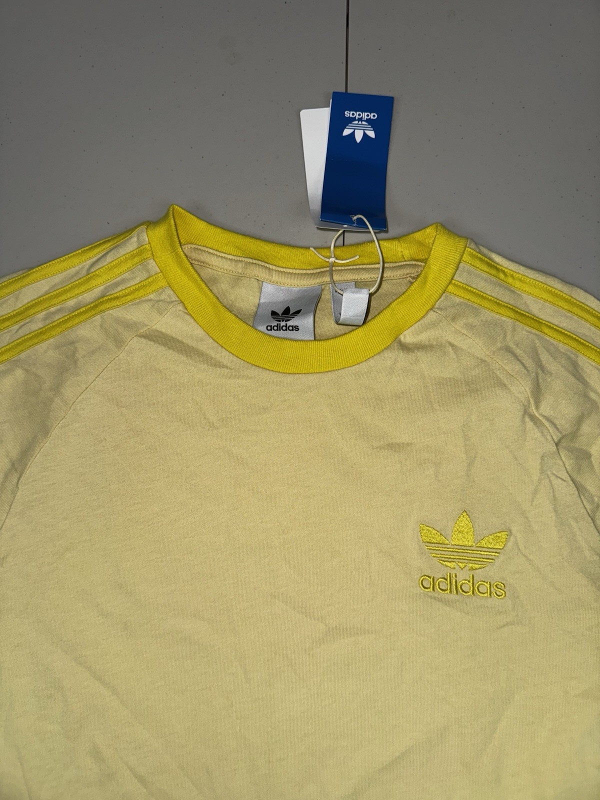 ADIDAS 3-Stripes California Tee Originals Powder Yellow JN7021 Pick Size NWT