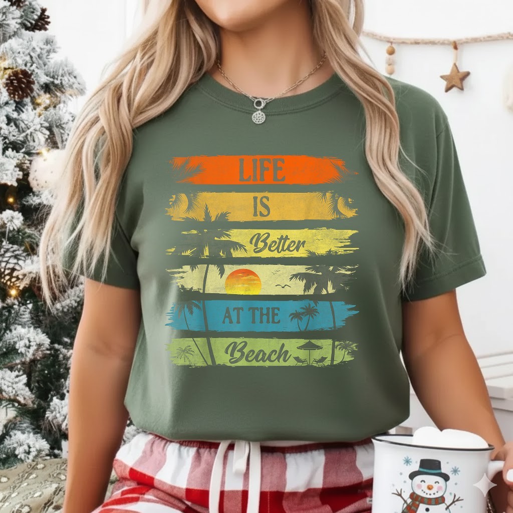 Funny Feelin Salty Beach Summer Vacation Vintage 70’s Retro T-Shirt