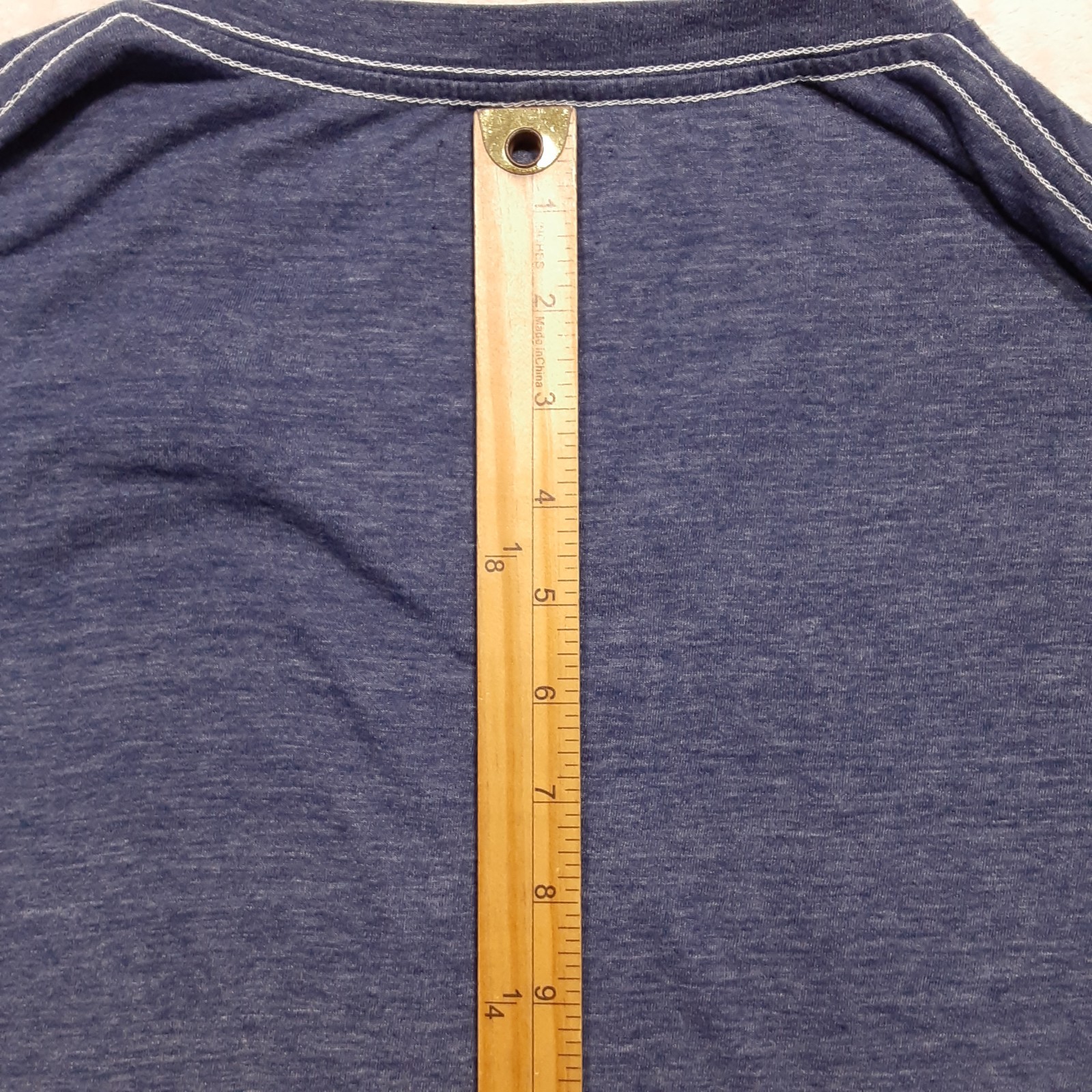 Goodlife Mens V-Neck T-Shirt Blue Heather 2XL Cotton Rayon Blend Short Sleeve