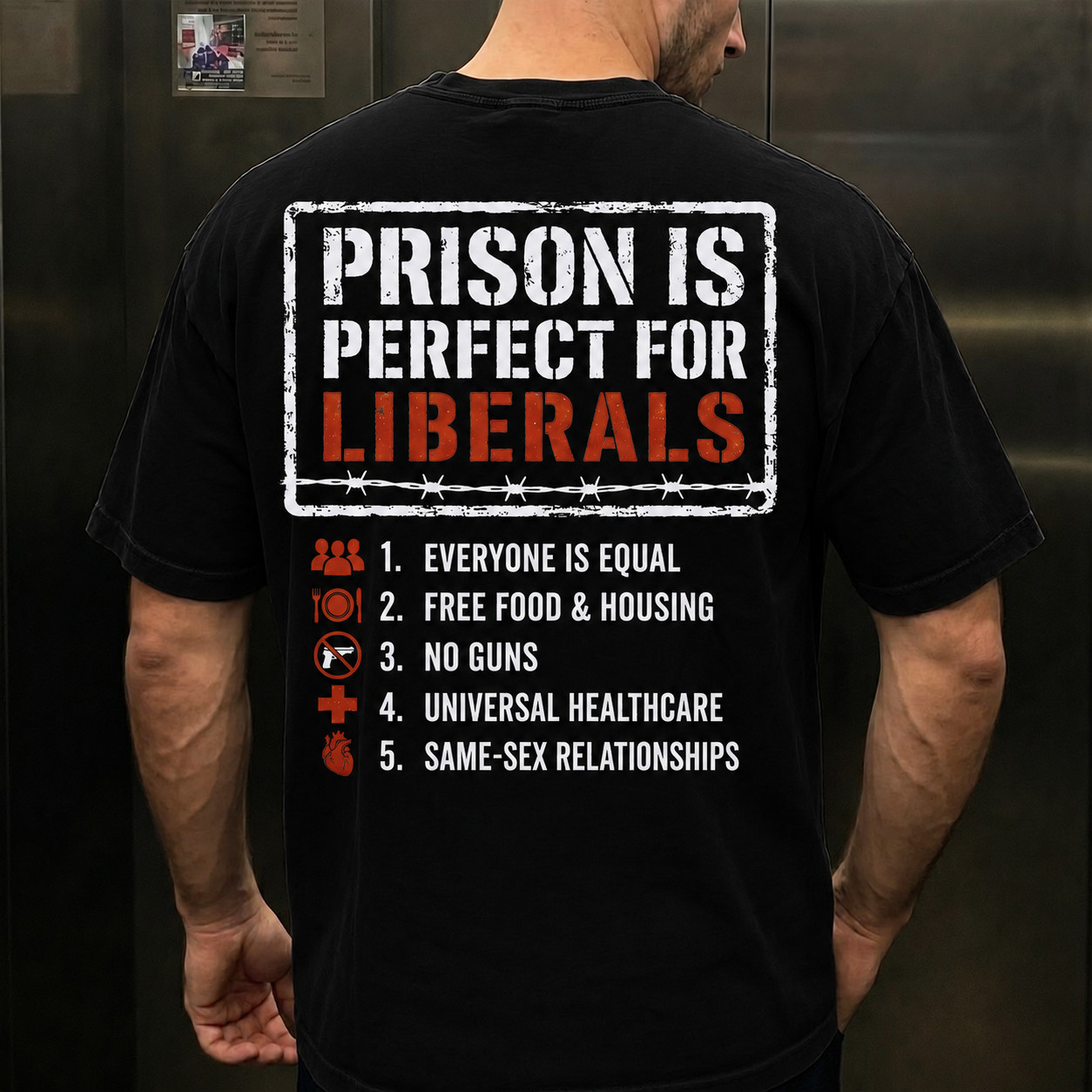 Prison Is Perfect For Liberals Shirt, Conservative Meme Graphic Tee