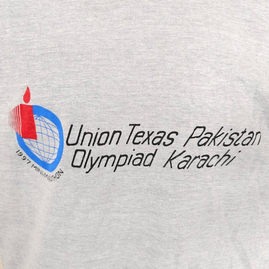Vintage Mini Marathon T Shirt Mens Size Medium 90s Union Texas Pakistan Karachi