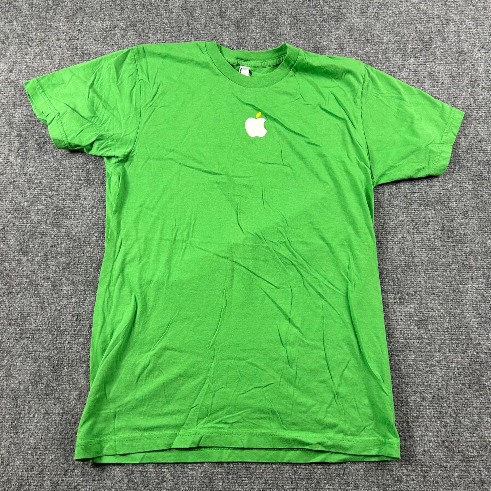 Apple T-Shirt Mens Medium Green American Apparel Logo Tech Promo Tee