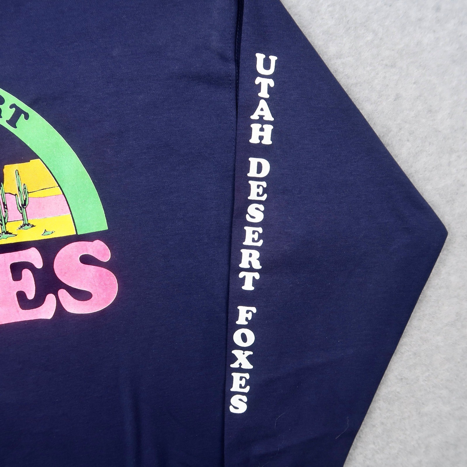 VTG 90s Country Cottons Utah Desert Foxes Mock Neck T Shirt XL Motocross USA NWT
