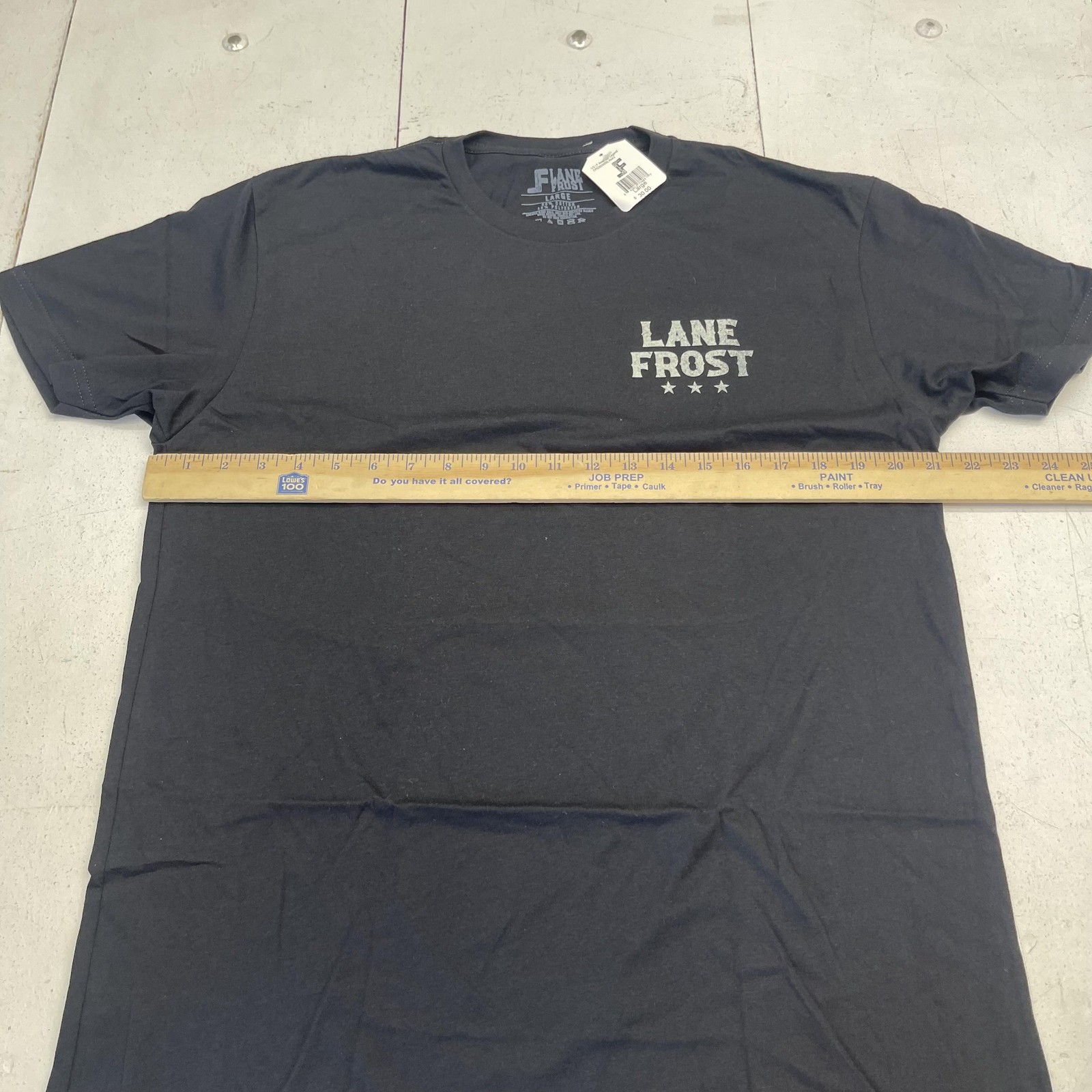 Lane Frost Shirt Mens Large Black America Forever Bull Rider Graphic Tee
