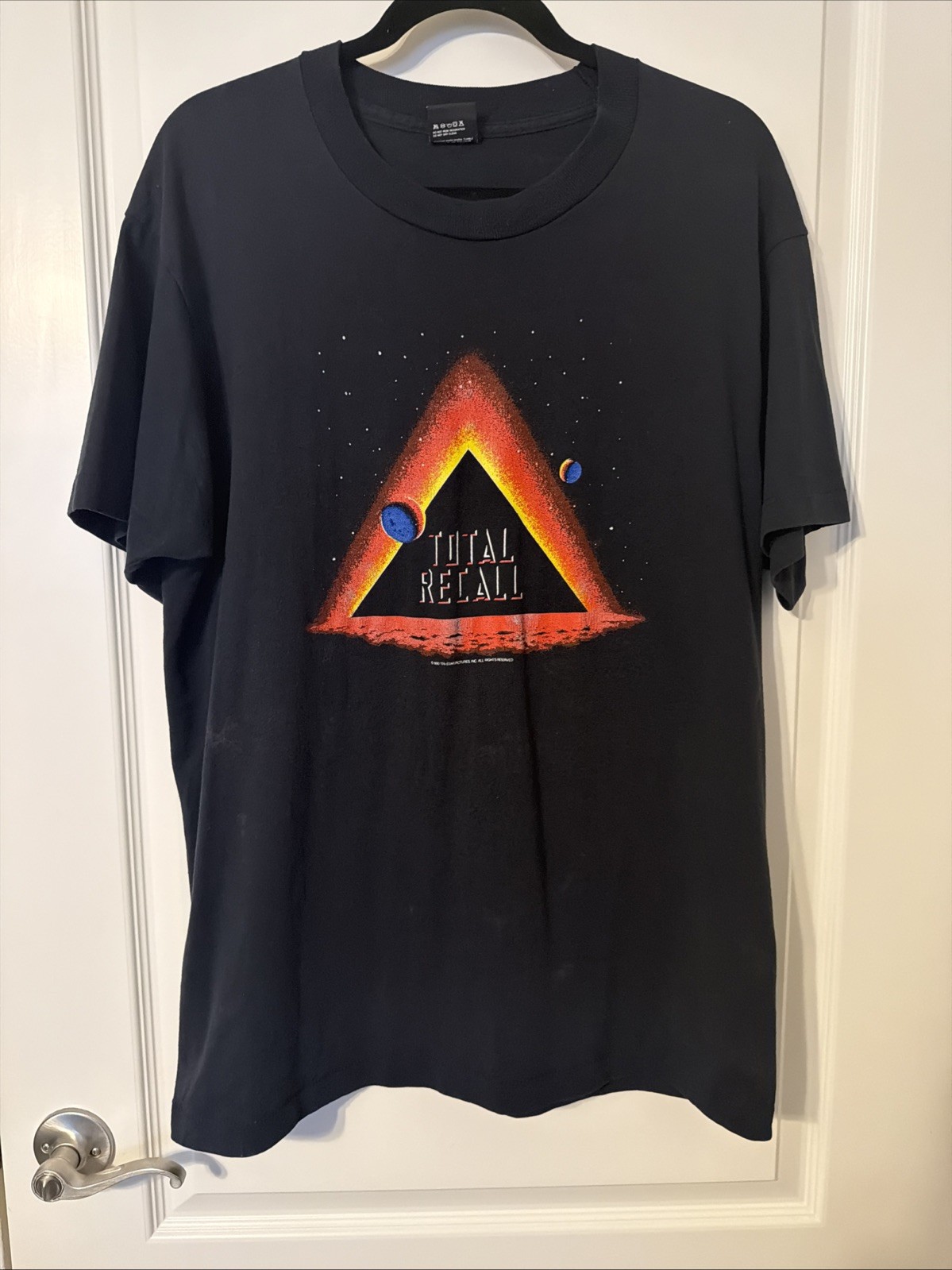 Vintage 1990 Total Recall Movie Promo Single Stitch Size XL Black