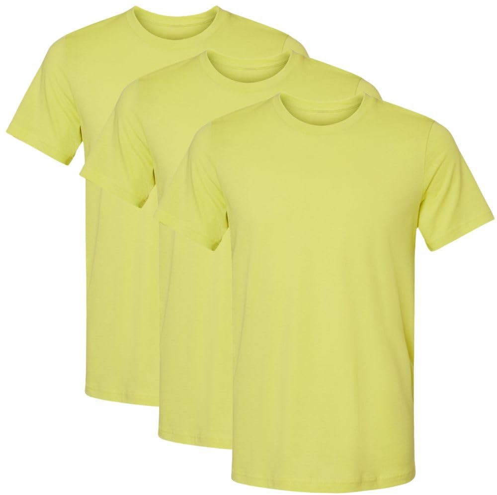Solid Color Military Style T-Shirts 100% Cotton Ring Spun Short Sleeve Tee 3Pack